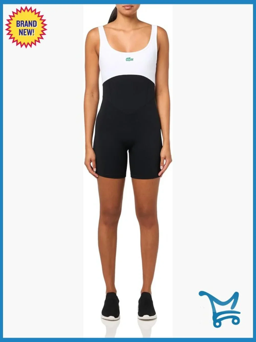 Bodysuit 6 Inseam Scoop Neck Sleeveless Athletic Stretch